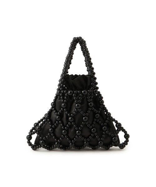 ROPE' PICNIC（ロペピクニック）の「ポーチ付きビーズハンドバッグ（ハンドバッグ・レディース・ブラック/オフホワイト・F）」の9枚目の写真