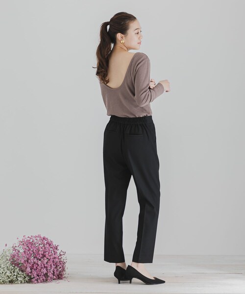 SENSE OF PLACE by URBAN RESEARCH(センスオブプレイスバイアーバンリサーチ)の「CARREMANテーパードパンツ(その他パンツ・レディース・BEIGE/BLACK/L.GRAY/BEG×BRN・XS/S/M/L)」の10枚目の写真
