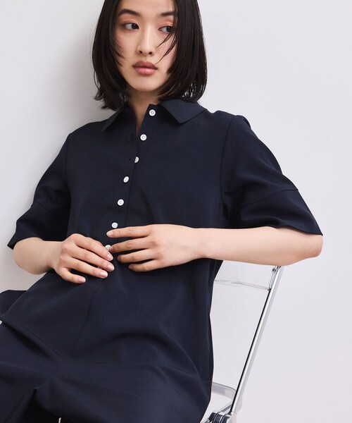 ADAM ET ROPE'（アダムエロペ）の「【WEB限定】・【定番】ポロシャツオールインワン（つなぎ/オールインワン・レディース・ブラック/ダークブラウン/ネイビー・36/38）」の17枚目の写真