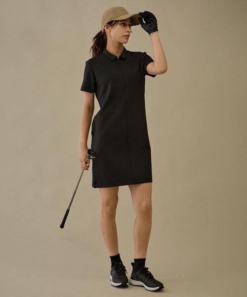 ROPE'(ロペ)の「レクチュールエコダンボールワンピース(ワンピース・レディース・ブラック/ベージュ系・L/M/S)」の14枚目の写真