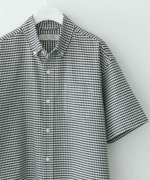 URBAN RESEARCH Sonny Label（アーバンリサーチサニーレーベル）の「抗菌オックスボタンダウン半袖シャツ（シャツ/ブラウス・メンズ・ホワイト/サックスブルー/ネイビー/ギンガムチェック/オフストライプ/グレー・M/L/XL）」の5枚目の写真