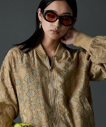 GEVS. | カットジャガードブルゾン＜大きいサイズ有＞GEVS.(ブルゾン)