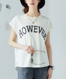 nissen | 綿１００％ピグメント加工ロゴTシャツ(Tシャツ/カットソー)