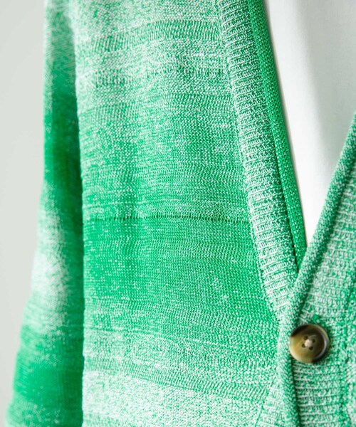 URBAN RESEARCH Sonny Label（アーバンリサーチサニーレーベル）の「スペースダイライトニットカーディガン（カーディガン/ボレロ・メンズ・ブルー/グリーン/オレンジ・M/L）」の14枚目の写真