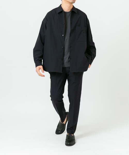 URBAN RESEARCH ROSSO（アーバンリサーチロッソ）の「『セットアップ対応』MARUI ORIMONO　3H DryFabricストレッチシャツジャケット（テーラードジャケット・メンズ・BLACK/NAVY・M/L/XL）」の15枚目の写真