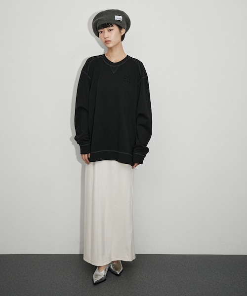 ADAM ET ROPE'（アダムエロペ）の「【公式サイト限定】【GANNI】Wool Beret（ハンチング/ベレー帽・レディース・チャコール・F）」の4枚目の写真