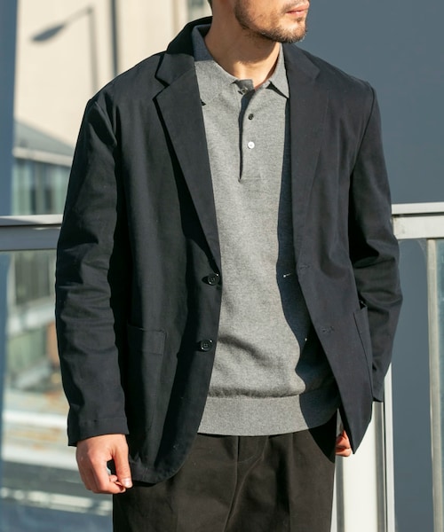 URBAN RESEARCH ROSSO（アーバンリサーチロッソ）の「『XLサイズあり』ピーチツイルストレッチシングルジャケット（テーラードジャケット・メンズ・DARK BROWN/NAVY/BLACK・M/L/XL）」の3枚目の写真