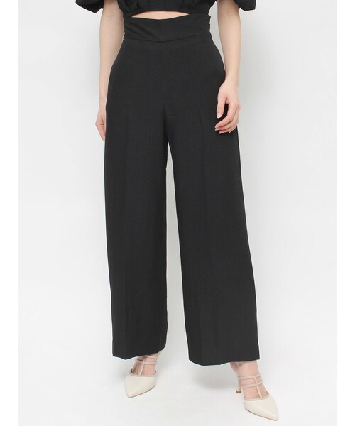 RESEXXY（リゼクシー）の「シュリンクジャガードイージーパンツ【セットアップ着用可能】（その他パンツ・レディース・グレー/ブラック/ホワイト・F）」の3枚目の写真