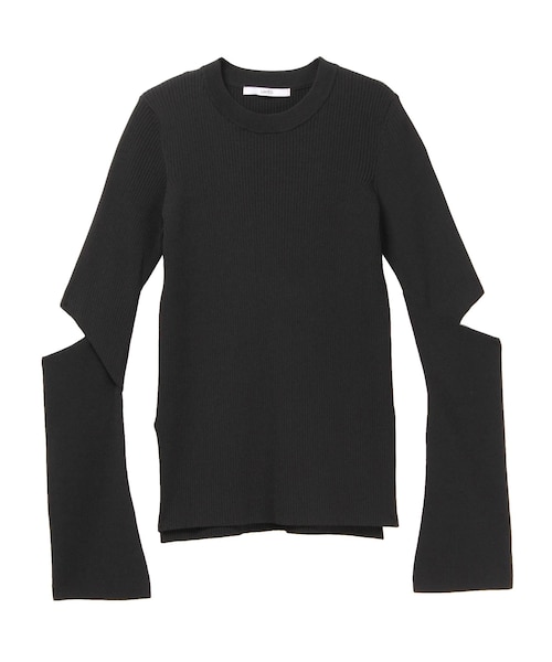 UN3D.(アンスリード)の「ARM OPEN RIB KT TOP(ニット/セーター・レディース・ブラック/グリーン/ホワイト/ブルー・38/36)」の3枚目の写真