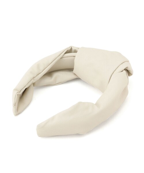 ADAM ET ROPE'（アダムエロペ）の「【MARZOLINE MILANO】Knot Eco Leather Headband（カチューシャ・レディース・ホワイト/ブラック・M）」の4枚目の写真