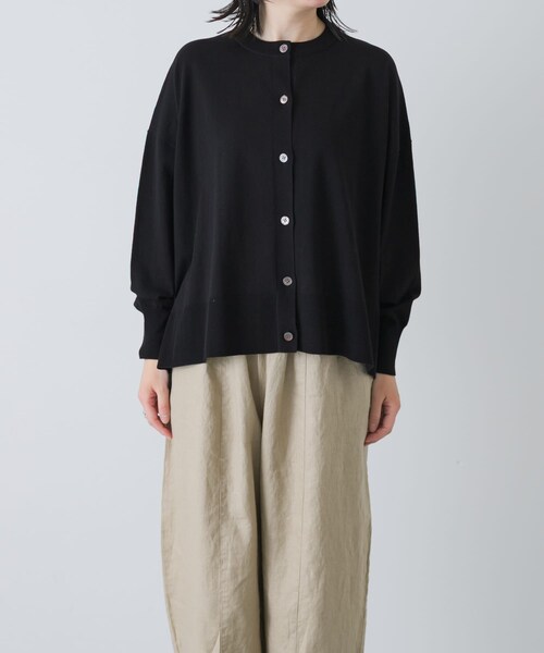 かぐれ（カグレ）の「ハイツイストコットンワイドカーディガン（カーディガン/ボレロ・レディース・IVORY/BLACK/MINT GRAY・Free）」の22枚目の写真