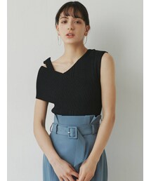 LAGUNAMOON | アシンメトリーショルダーニットプルオーバー(ニット/セーター)