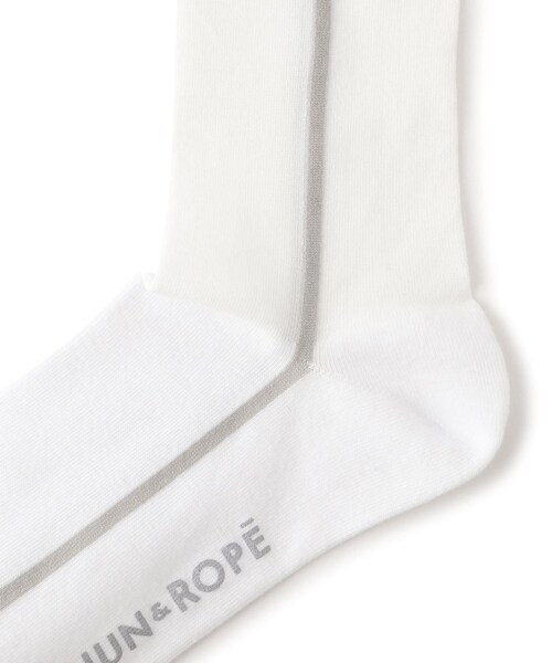 ROPE'（ロペ）の「シースルーラインソックス（ソックス/靴下・レディース・ブラック/ホワイト・F）」の7枚目の写真