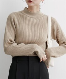 nissen | ラメボトルネックリブニットトップス(ニット/セーター)
