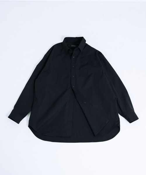 EKAL(エカル)の「SOLOTEXツイルレギュラーカラーシャツ(シャツ/ブラウス・メンズ・ネイビー/ブラック・M/L)」の5枚目の写真