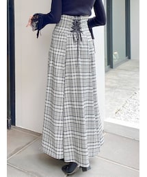 dazzlin | チェックコルセットフレアスカート(スカート)