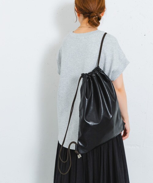 URBAN RESEARCH Sonny Label（アーバンリサーチサニーレーベル）の「エンボスロゴナップサック（バックパック/リュック・レディース・ブラック/アイボリー・one）」の19枚目の写真