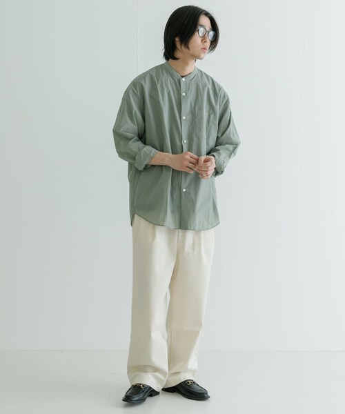 URBAN RESEARCH（アーバンリサーチ）の「C/Nエアーワッシャーシャツ（シャツ/ブラウス・メンズ・S/GREEN/GRAY/ASH/NAVY・M/L）」の13枚目の写真