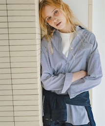 nissen | オーバーサイズブロードレギュラーシャツ（UVカット・イージーケア）＜大きいサイズ有＞(シャツ/ブラウス)