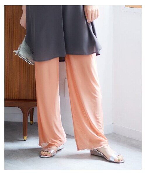 nissen（ニッセン）の「シアーレギンスパンツ（パンツ・レディース・黒/ライトグレー/ピーチピンク/オフホワイト・L/LL/3L/4L/5L/6L/8L/10L）」の4枚目の写真