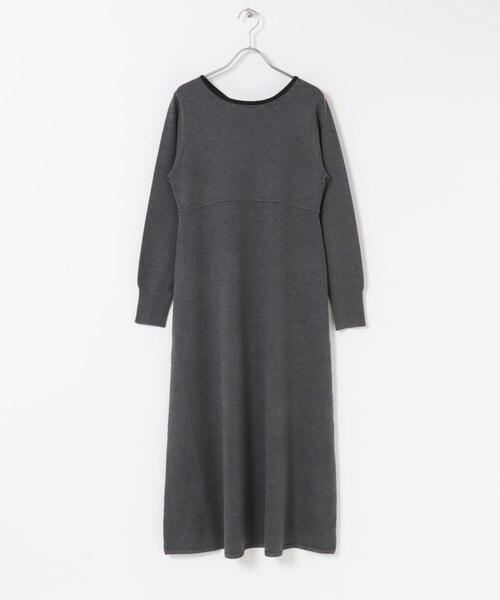 URBAN RESEARCH ROSSO（アーバンリサーチロッソ）の「ウォシャブルフレアシルエットニットワンピース（ワンピース・レディース・BLUE/GRAY×BK/BK×GRAY・Free）」の19枚目の写真