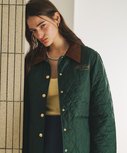 ROPE'（ロペ）の「【SPORTY & RICH（スポーティアンドリッチ】The Carlyle Script Nylon Quilted Jacket（ナイロンジャケット・レディース・グリーン・F）」の16枚目の写真
