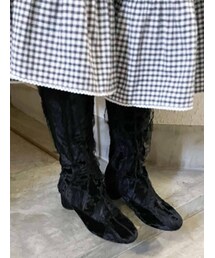 merry jenny | フリルベロアニーブーツ(ブーツ)