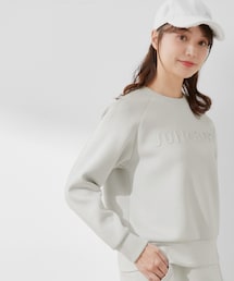 ダンボールニットエンボスロゴ長袖プルオーバー