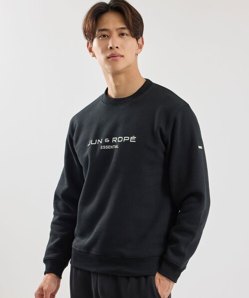 ROPE'（ロペ）の「【ESSENTIAL】フロントロゴ裏起毛トレーナー/セットアップ対応（スウェット・レディース・ブラック/グレー・L/M/XL）」の8枚目の写真