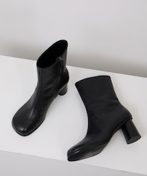 ADAM ET ROPE' | 【WEB限定】レザースクエアトゥヒールショートブーツ(ブーツ)