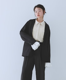 KBF | フリルスリーブテーラードジャケット(テーラードジャケット)