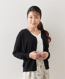 nissen | 【大きい胸専用】洗えるUVカット綿100％長袖カーディガン(カーディガン/ボレロ)