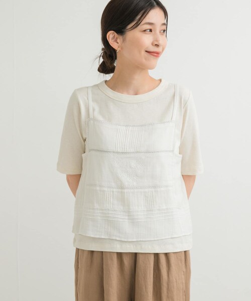 URBAN RESEARCH DOORS（アーバンリサーチドアーズ）の「『別注』olu’ment×DOORS　コットンモス刺繍キャミソール（キャミソール・レディース・IVORY・one）」の12枚目の写真
