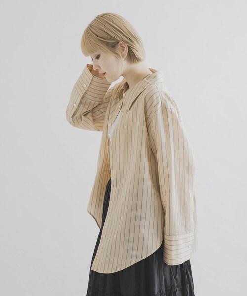 THE GOODLAND MARKET（ザグッドランドマーケット）の「cwtch　STRIPE 2WAY SHIRT（シャツ/ブラウス・レディース・MINT/ORANGE・Free）」の17枚目の写真