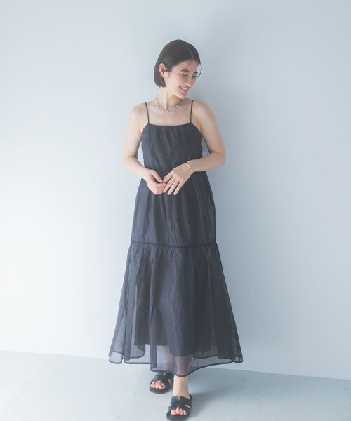 URBAN RESEARCH ROSSO（アーバンリサーチロッソ）の「MARILYN MOON　SHEER TIERED DRESS（ワンピース・レディース・BEIGE/BLACK/WHITE・Free）」の16枚目の写真