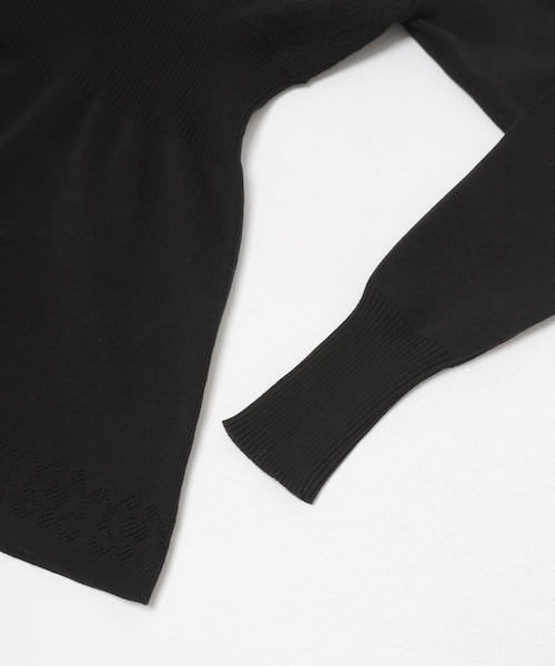 URBAN RESEARCH（アーバンリサーチ）の「crinkle crinkle crinkle　GEOMETRIC JACQUARD KNIT（ニット/セーター・レディース・IVORY/BLACK・Free）」の10枚目の写真