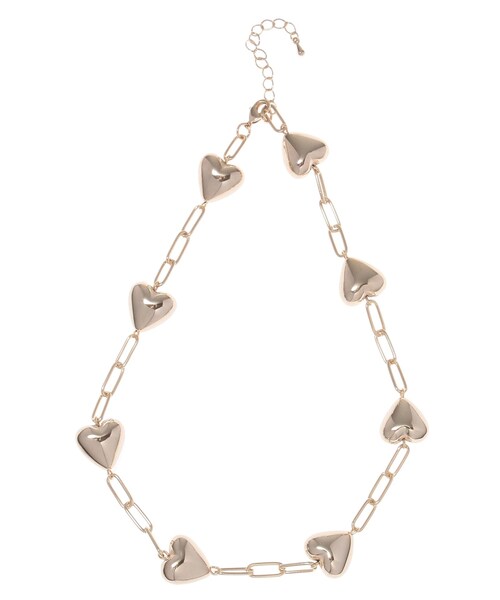 EVRIS（エヴリス）の「HEART MOTIF CHAINネックレス（ネックレス・レディース・シルバー/ゴールド・F）」の6枚目の写真