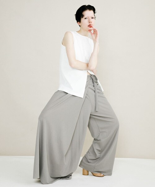LAATO（ラート）の「wrap cut pants（その他パンツ・レディース・インク/ネズミ/ラクダ・FREE）」の14枚目の写真