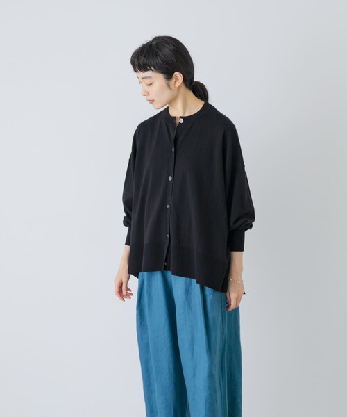 かぐれ(カグレ)の「ハイツイストコットンワイドカーディガン(カーディガン/ボレロ・レディース・BLACK/GRAY/NAVY・Free)」の6枚目の写真