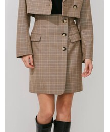 MERCURYDUO | ハイウエスト釦デザインミニスカート(スカート)