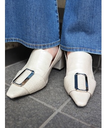 MURUA | メタルスクエアパンプス(パンプス)