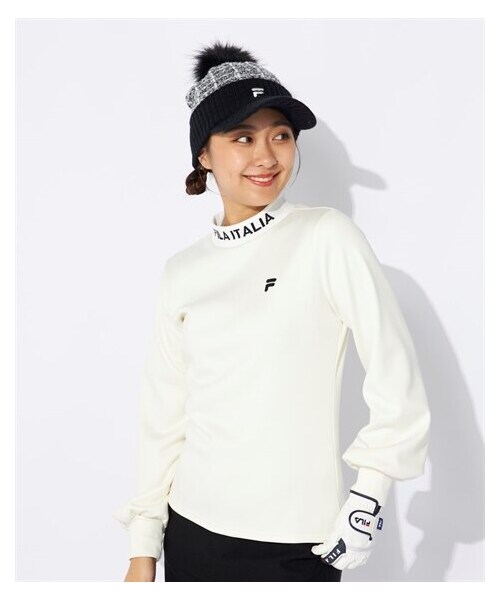 FILA GOLF 長袖モックネックシャツ(UVカット・保温)