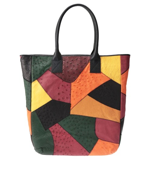 SELECT ITEM】オーストリッチ本革カットワークトートバッグ