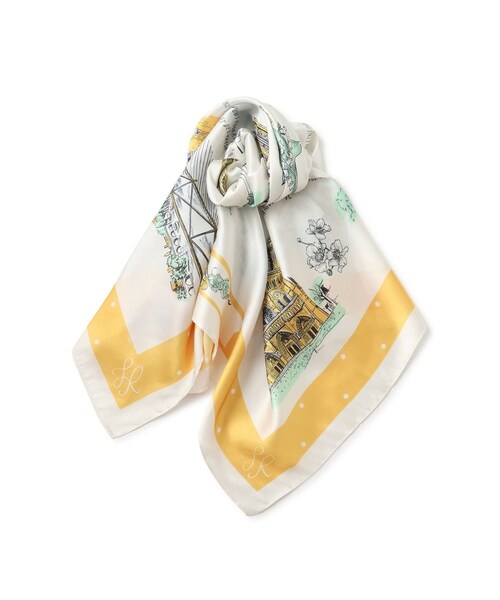 ROPE' PICNIC（ロペピクニック）の「シティーパターンスカーフ 90cm（バンダナ/スカーフ・レディース・ベージュ/サックス/オレンジ系・F）」の14枚目の写真