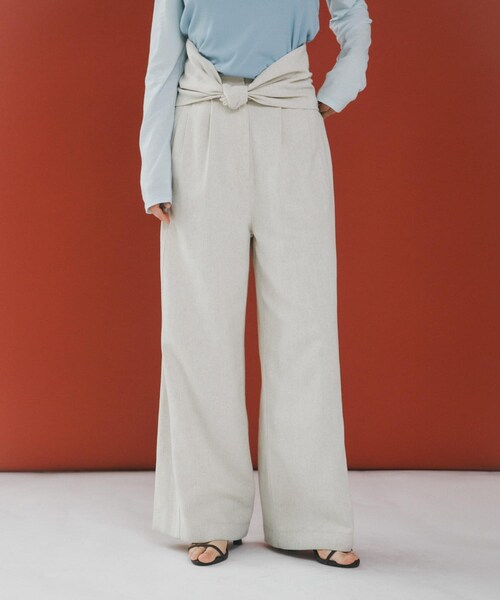 LAATO（ラート）の「wide easy trousers（その他パンツ・レディース・シャドウ/クリーム・Free/TALL）」の4枚目の写真