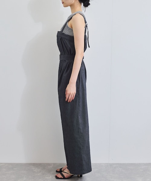 VIS（ビス）の「ベルト付きベアサロペット（サロペット/オーバーオール・レディース・ブラック系/ブルー・F）」の14枚目の写真