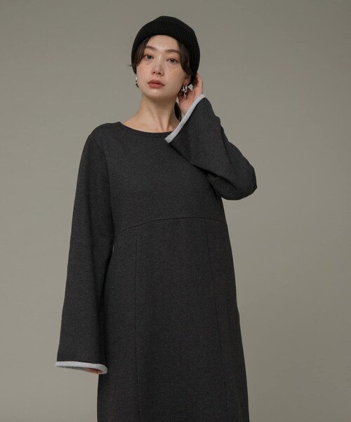 URBAN RESEARCH Sonny Label（アーバンリサーチサニーレーベル）の「リラクシースウェットドレスワンピース（ワンピース・レディース・チャコール/グレー/ブラウン・FREE）」の7枚目の写真
