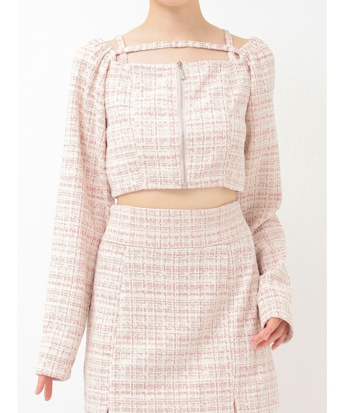 EATME（イートミー）の「【SETUP】フロントZIPパフスリーブTOP（シャツ/ブラウス・レディース・ブラック/ピンク/ブルー・F）」の5枚目の写真