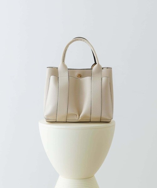 RODE SKO（ロデスコ）の「プチダブルポケットトートバッグ（トートバッグ・レディース・BEIGE/BLACK/MILK/GRAY/MINT/APRICOT/DARK BROWN・one）」の9枚目の写真