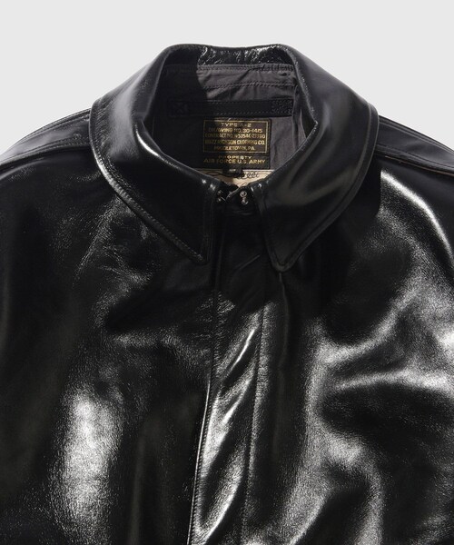 ADAM ET ROPE'（アダムエロペ）の「【BUZZ RICSONS WILLIAM GIBSON COLLECTION】BLACK A-2（ライダースジャケット・メンズ・ブラック・40/42/44）」の5枚目の写真